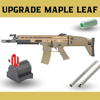 FN SCAR-L CYMA PLATINUM ESHOOTER ETU AEG UPGRADE MAPLE LEAF TAN