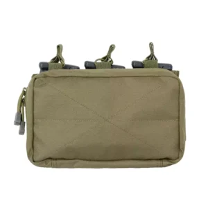 FRONT PANEL TRIPLE M4/ADMIN POUCH MOLLE VERDE OD 8FIELD