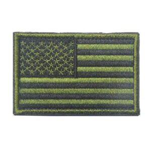 PARCHE TELA BANDERA ESTADOS UNIDOS (USA) VERDE OD