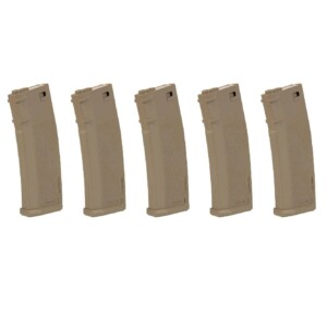 SET 5 CARGADORES M4 S-MAG MID-CAP 125BB SPECNA ARMS TAN
