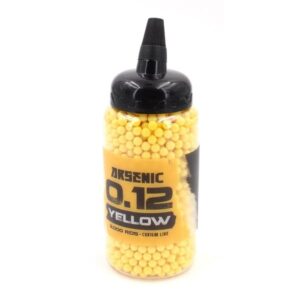 Bolas Arsenic Curium 0.12g 2000 BBs Amarillas para Airsoft - Biberón 6mm