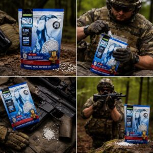 Bolas biodegradables G&G 0,25 g 1 kg blancas para airsoft