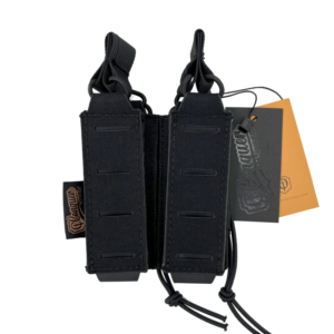 POUCH CARGADOR PISTOLA DOBLE CONQUER OPEN TOP NEGRO